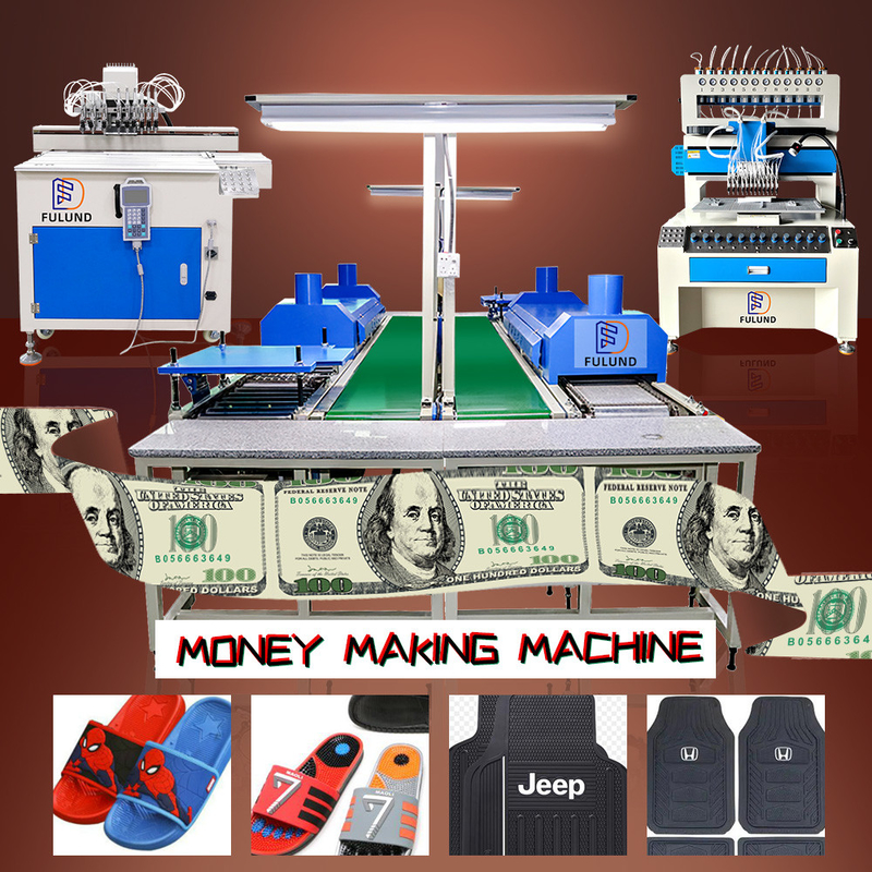 Slipper upper sole fully automatic multiple color car mat production line Rubber Product Making Machine
