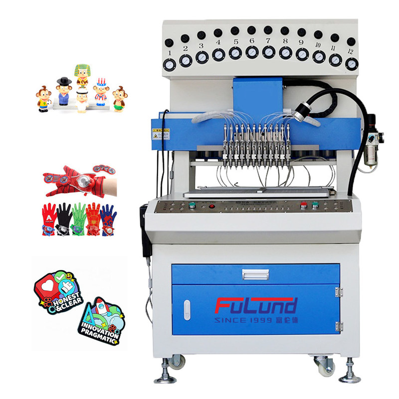  factory Suitable for PVC soft silicone insole dispensing filler drop molding 12 18 24 color dotting machine